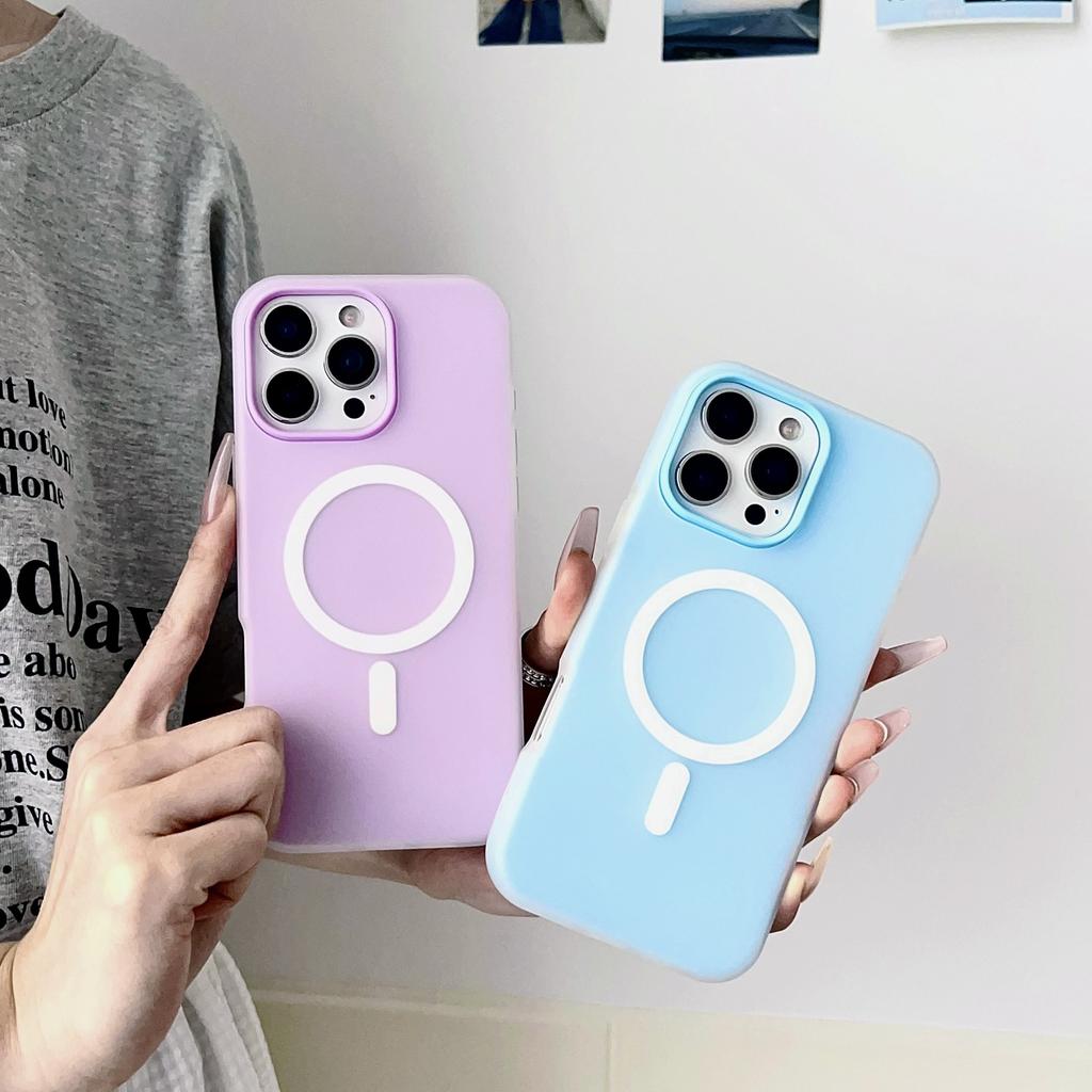 Apple 17 Silicone Magnetic Mobile Phone Case for Iphone16promax Case Apple 15 Anti-drop 14 Protective Case