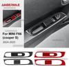 Weißes Carbonfaser-Aufkleberpanel für Mini Cooper S F66 2024 2025 Auto Tür Fensterheber Schalter Rahmen Innenraum Auto Teile LHD RHD