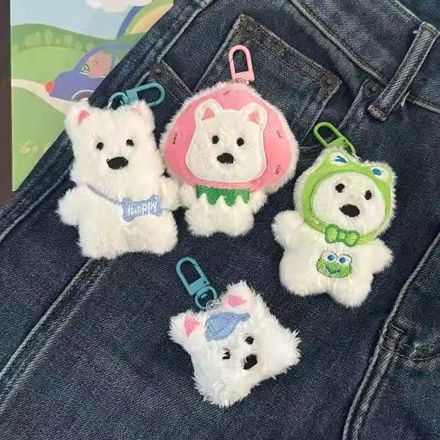 New Arrival: Cute Plush West Highland White Terrier Keychain Backpack Pendant