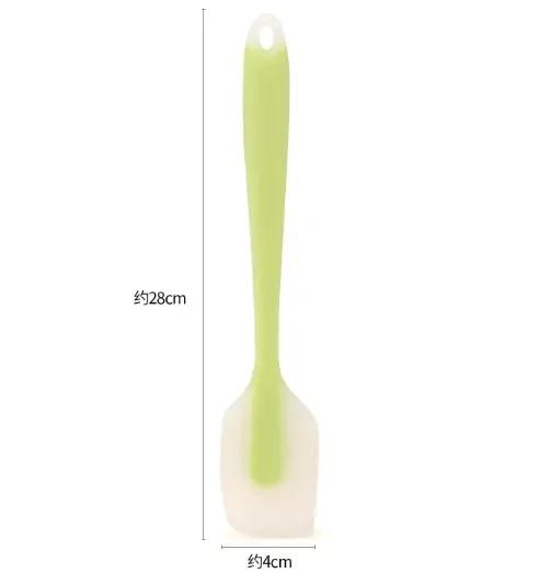 Tårtkräm Silikonskrapa Krämsskrapa Tårtverktyg Två Storlekar Halvtransparent Huvud Spatel Värmebeständigt Bakverktyg