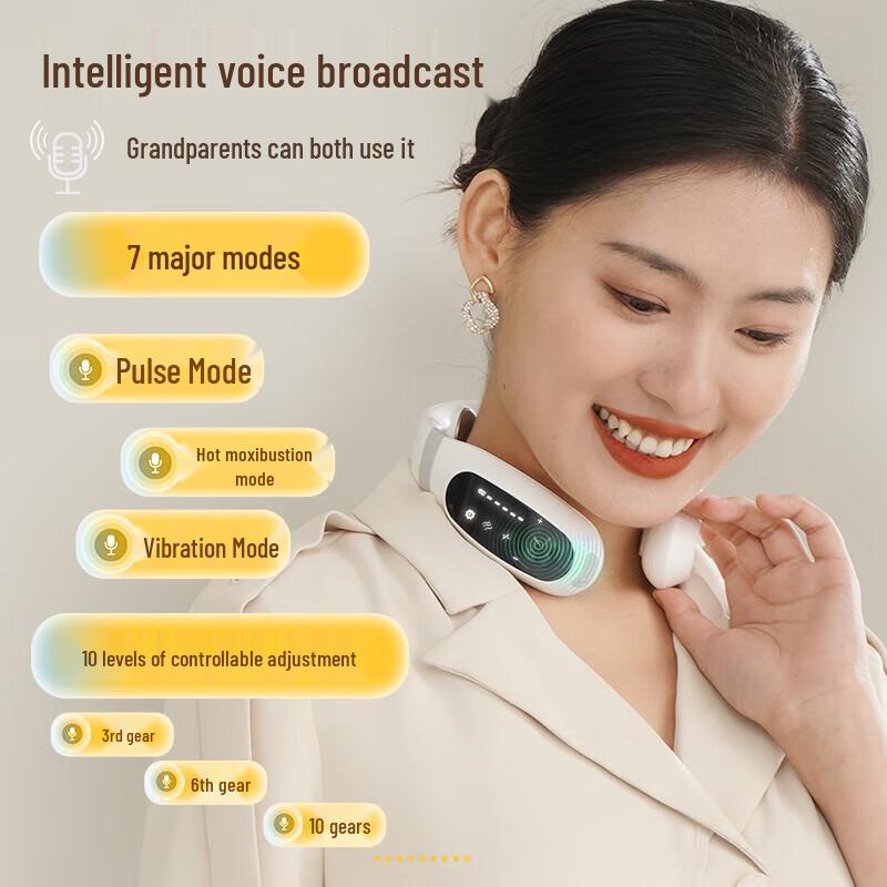 Hezheng Wireless Electric Pulse Neck Massager CN Plug (adapter Included)