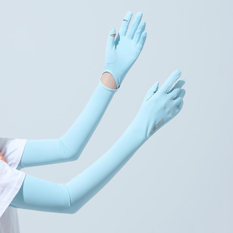 Ice silk sleeves, UV protection, women's summer thin style, extended cool feeling, non-slip and breathable for driving and riding
