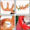 Inflatable Reindeer Horn Game with 1 Horn and 4 Rings, Fun Family Party Toss Game, Great Holiday Party Favors and Supplies