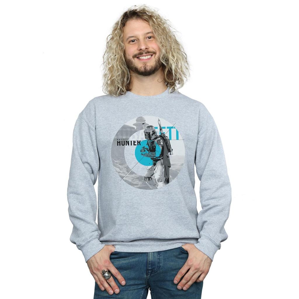 Star Wars Mens Boba Fett Bounty Hunter Circle Sweatshirt