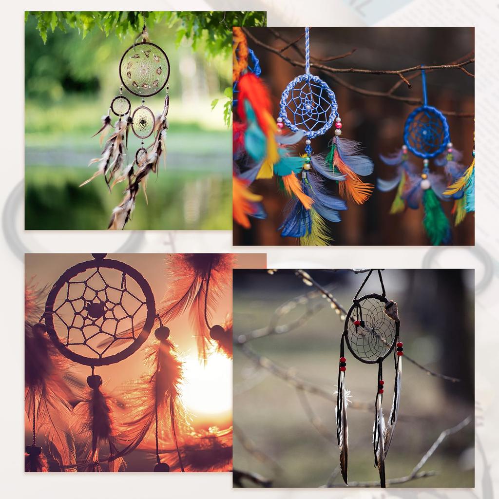 PATIKIL 48pcs Dream Catcher Inch Floral Macrame Plastic DIY Round Plastic Hoops for Crochet Wall Wedding White Rings, 2.2 O-Rings, Crafts, Hangings,