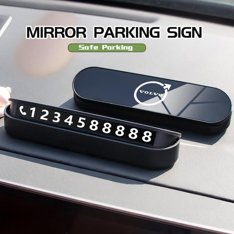 For Volvo Metal Car Roller Adjustable Parking Sign Temporary Parking Card XC90 XC60 C30 S60 C70 XC40 V40 XC70 V70 V60 S80 S90 CT9