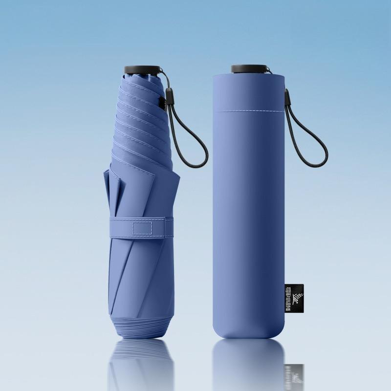 Ultra-light Portable Ultraviolet Protective Umbrella Sun-proof Folding Manual Umbrella Sunny Rain Dual Use 6-Bone Umbrella