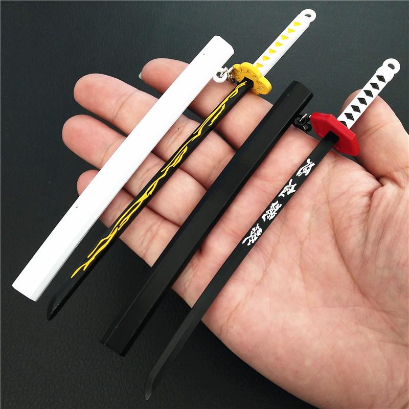 Demon Slayer Kamado Flamme & Windsäule Schwert Modell Schlüsselanhänger Anhänger Spielzeug, 17cm