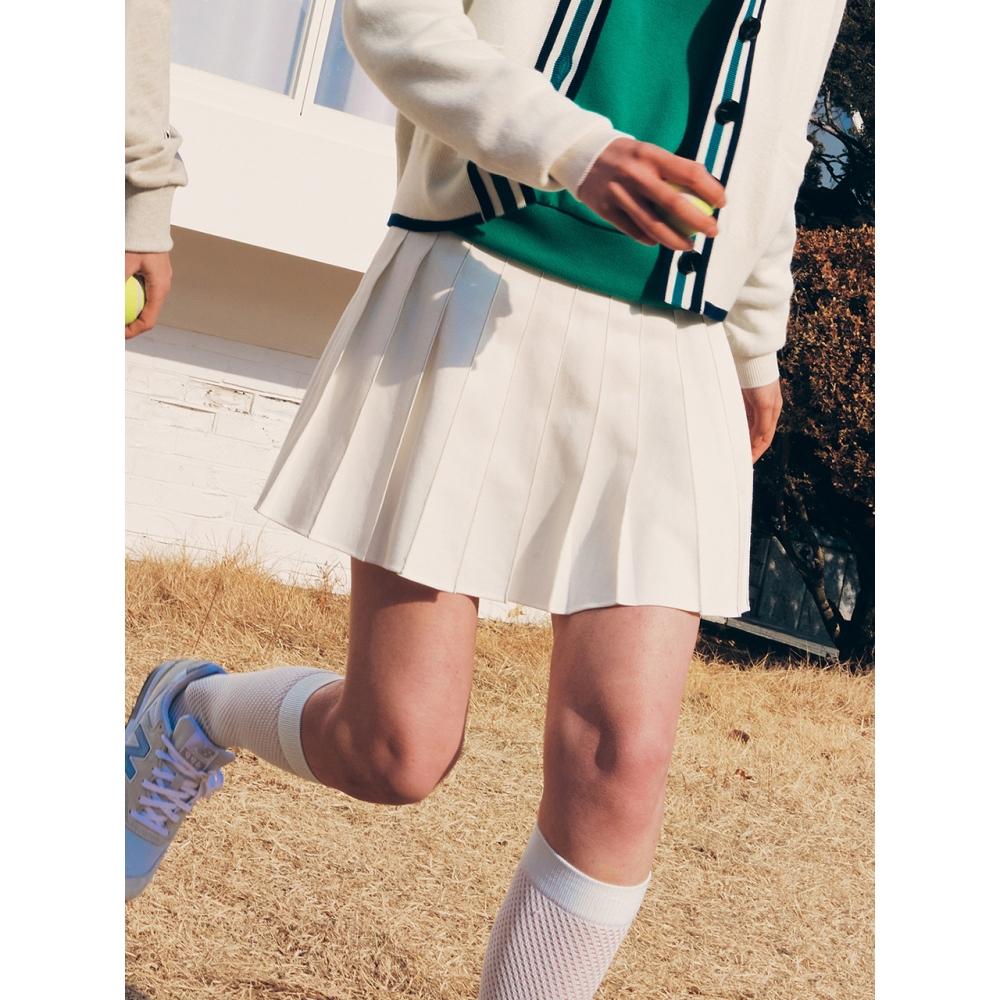 

LUCKYMARCHE Мини-юбка со складками QWKAX23101WHX