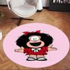Mafalda (1) Round Office Rug Decorative Floor Rug for Office Bedroom Living Room and Home Space