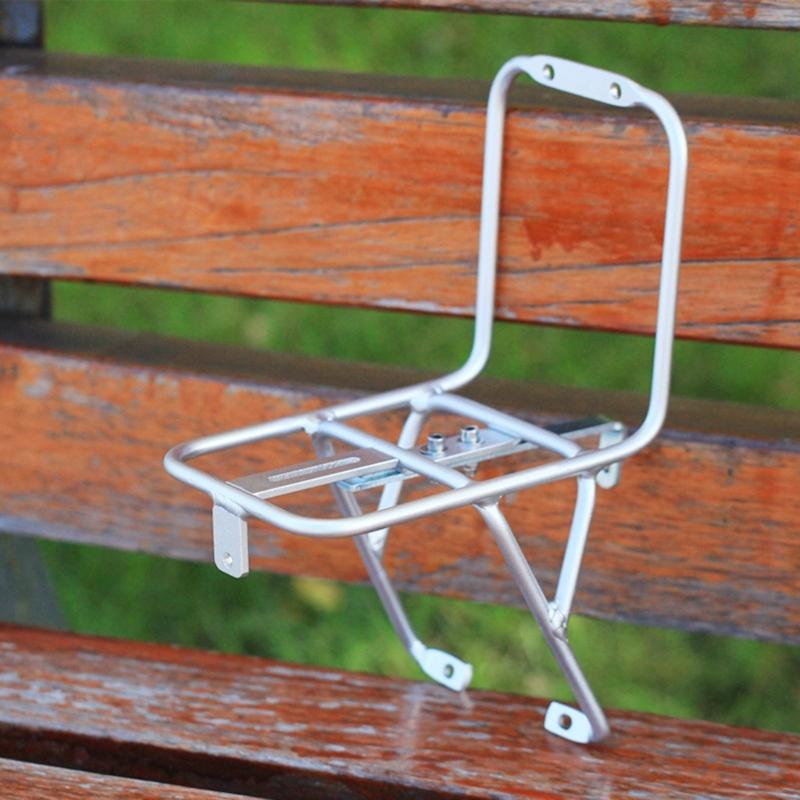 Folding Bike Front Rack Aluminum Alloy Front Bicycle Pannier Rack Light Weight Luggage Carriers for Commuting and Travel