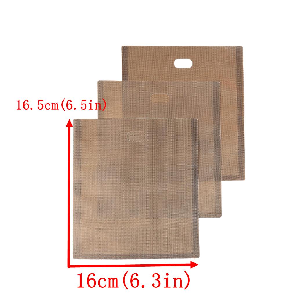 

3 PC Non-Stick Toaster Bag Reusable Bread Sandwich Microwave Heating Fiberglass Pastry Tools