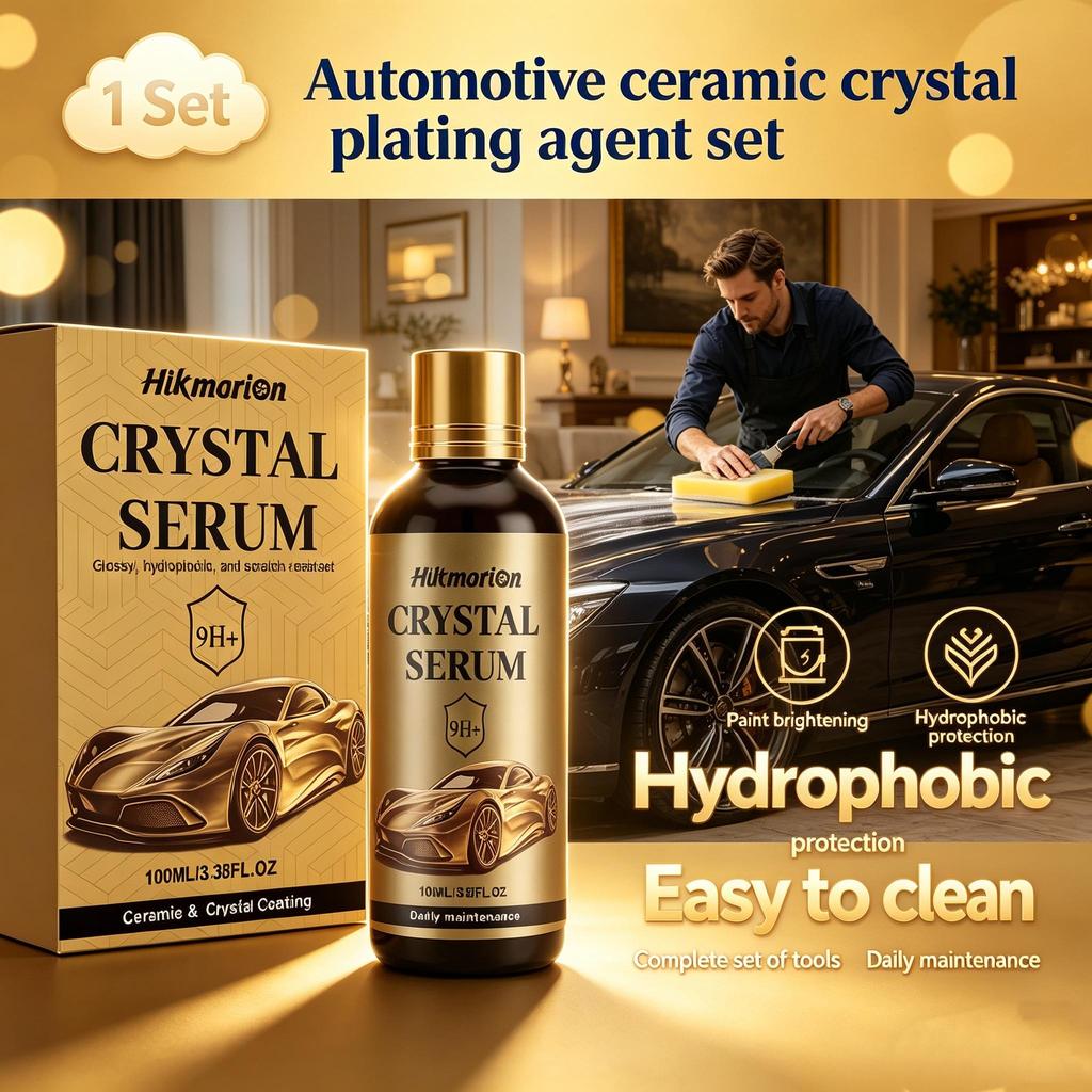 Hikmarion Car Ceramic Coating Kit Paint Sealant Spray Hydrophobic Protection Anti Scratch Gloss Enhancer Water Beading Easy Clean For Cars 1 Set