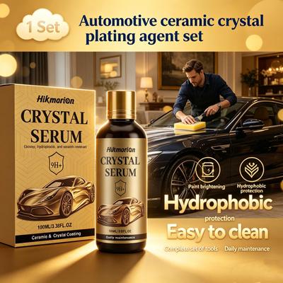 Hikmarion Auto Keramikversiegelung Kit Lackversiegelung Spray Hydrophober Schutz Kratzschutz Glanzverstärker Wasserabperlend Leichte Reinigung Für Autos 1 Set