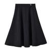 2025 Autumn/Winter Women's Designer Woolen Skirt - Solid Color, Niche, Versatile, Chic, and Commuter Fashion
