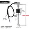 A Water Level Gauge With Water Level Sensor 52mm Water Level Meter With 7Colors Backlight 100-550mm 0-190Ohm Sensor For Oil Tank