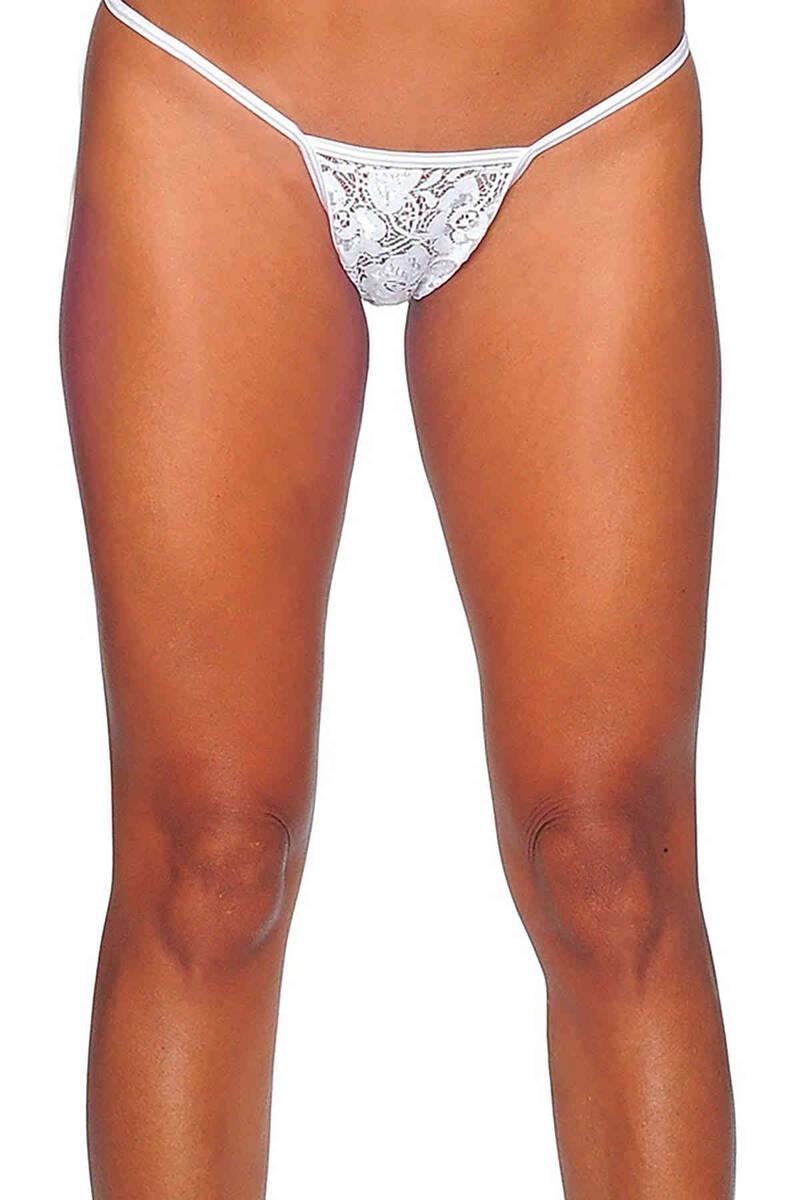 

Белые кружевные стринги Merry See S/M белый