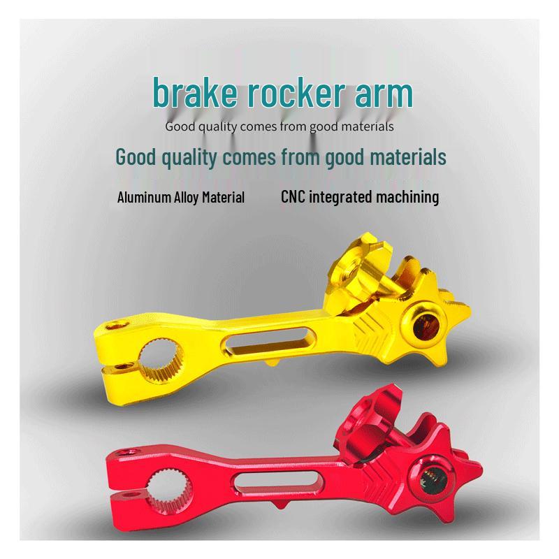 

Universal CNC Brake Lever with Star Design for Motorcycles Star Brake Rocker Arm красный