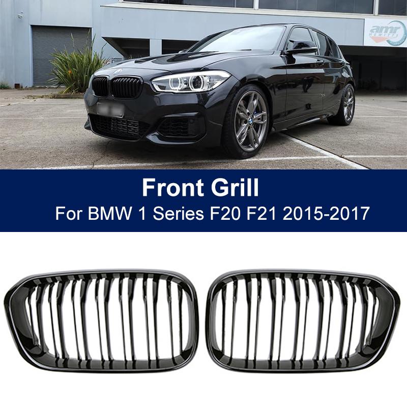 Car Front Bumper Grilles Kidney Racing Grill For BMW 1 Series F20 F21 LCI 120I 2016 2017 Double Slat Replacement Grille