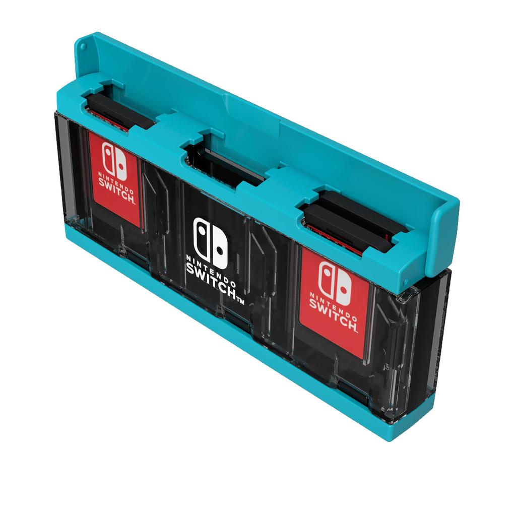Lizenzierte Push-Kartenhülle 6 für Nintendo Switch Neon Blau mit Nintendo [Nintendo Produkt] [Kompatible Switch]