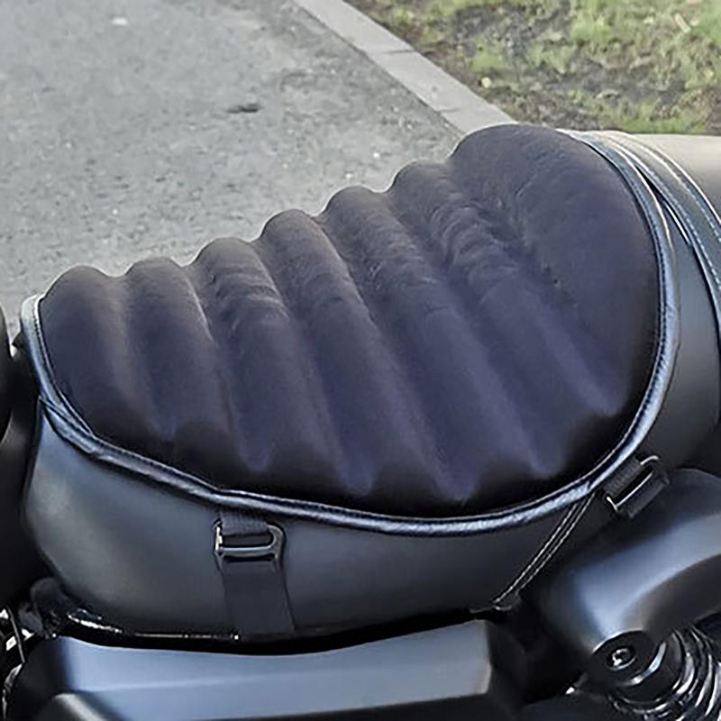 Motorcycle Seat Cushion Motorcycle Passenger Seat Wavy Shape Breathable Shock-Absorbing Motorcycle Cushion For Multiple Motor