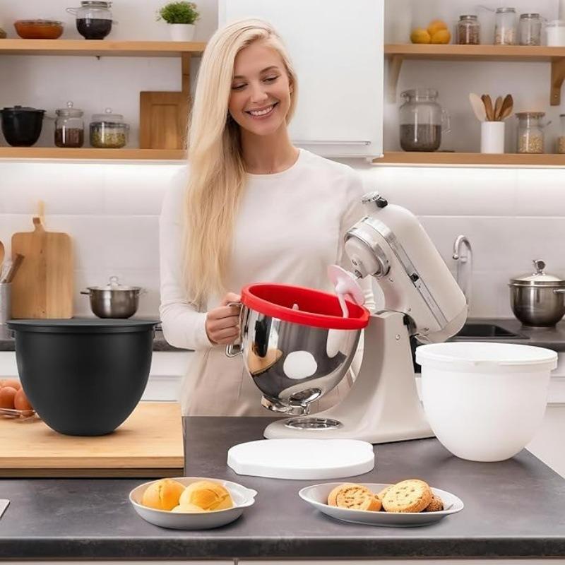 MixAid Silicone Liners for KitchenAid Tilt-Head 5 Qt Mixers No Need for Replacement Bowls (Not for Bowl-Lift Models) With Spong