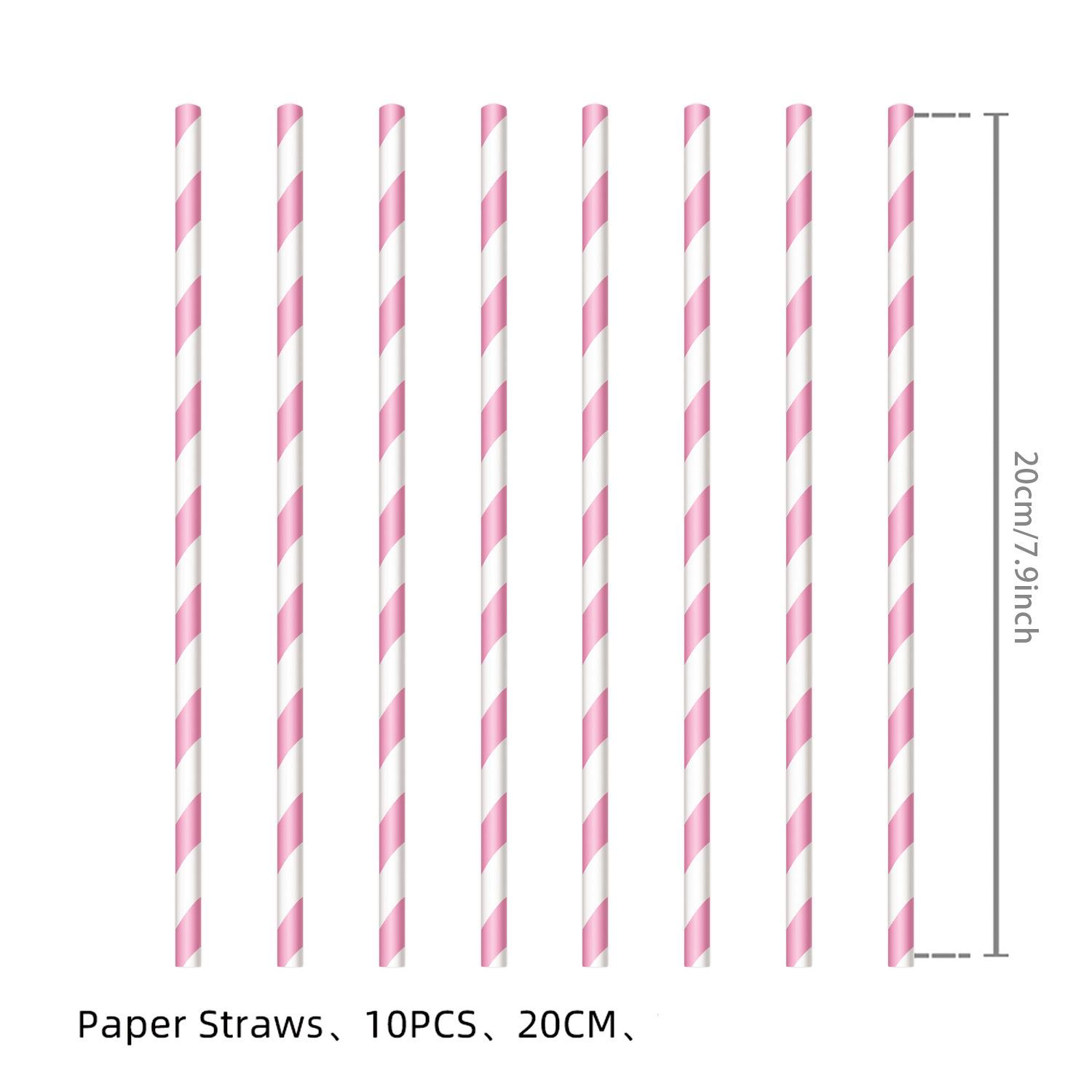 

Princess Dress Theme Party Supplies Birthday Decoration Princess Party Decoration Party Arrangement Tableware Straw 10pcs