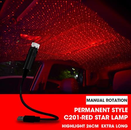 USB car led Decorative Atmosphere Lamp Roof Star Night Light Projector Adjustable Car Styling Automotive Interior Light red blue