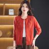 Women's Embroidered Floral Sequin Knit Cardigan