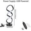 LED Ironwork High Legged Pleated Desk Lamp With USB Plug Three Color Stepless dimming Bedside Touch Creative Bedroom Desk lamp