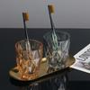 Shangqi Simple Rhombus Glass Wash Cup Set (5 Pcs)