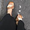 Fashion Fashionable Slippers 2025 Summer New Style Versatile Pull On Women Slippers Casual Soft Sandals Turned Over Edge Outdoor Sandals
