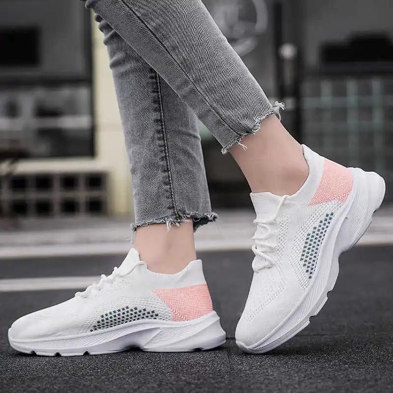 Fashion Flatform Lace Up Running Shoes Women Bling Casual Loafers Luxury Brand Design Sneakers Sport Sporty Pie Wide Fit