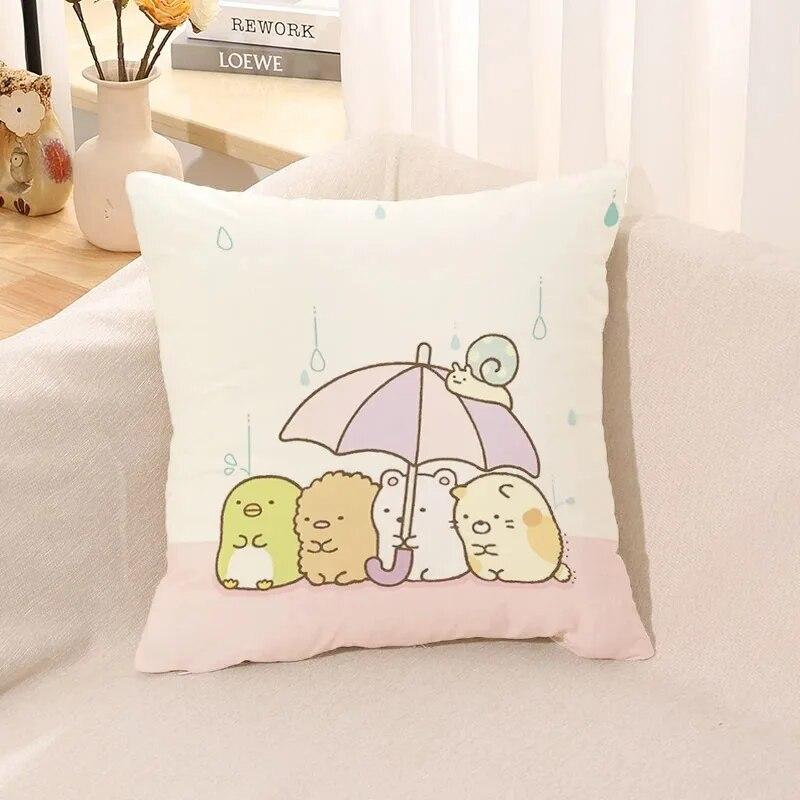 45x45cm cute cartoon print pillow case living room sofa office cushion cover home decoration children's gift