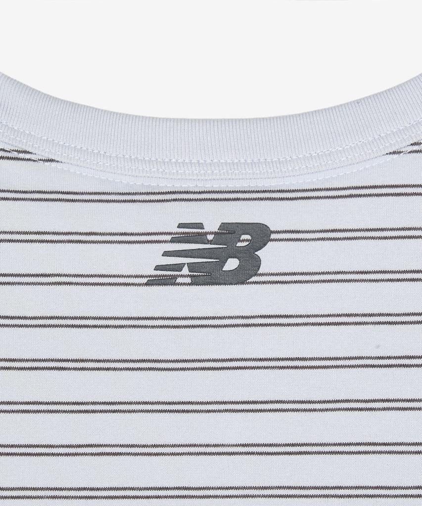 Nyuballanseu Nbneg2W422 / Women Essential Basic Striped Short Sleeve T-Shirt (Light Blue)