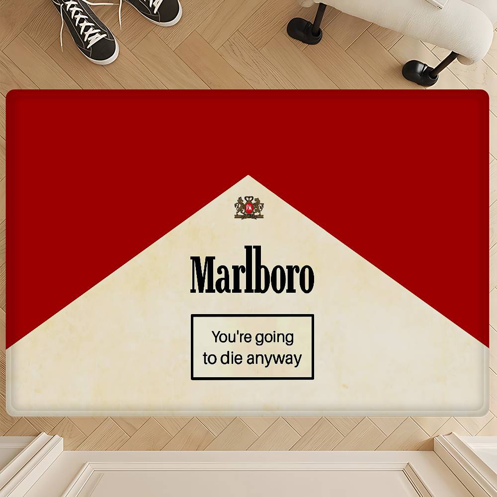 Alfombrillas Retro M-Marlboro Antideslizantes Absorbentes de Agua Cojín Largo para Dormitorio Alfombras Domésticas
