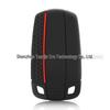 Silicone Key Case for BMW 3/4/5/2 Series & M3, Honeycomb Pattern with Red Line