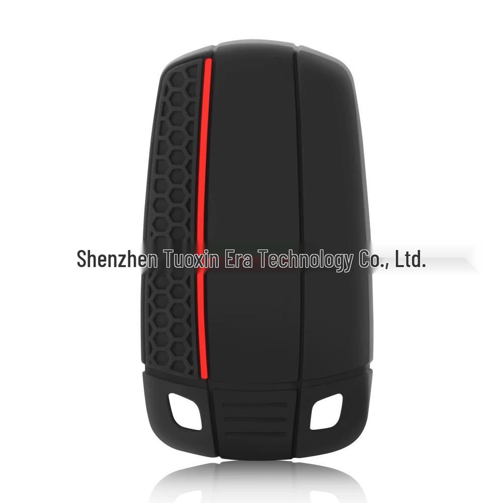 Silicone Key Case for BMW 3/4/5/2 Series & M3, Honeycomb Pattern with Red Line