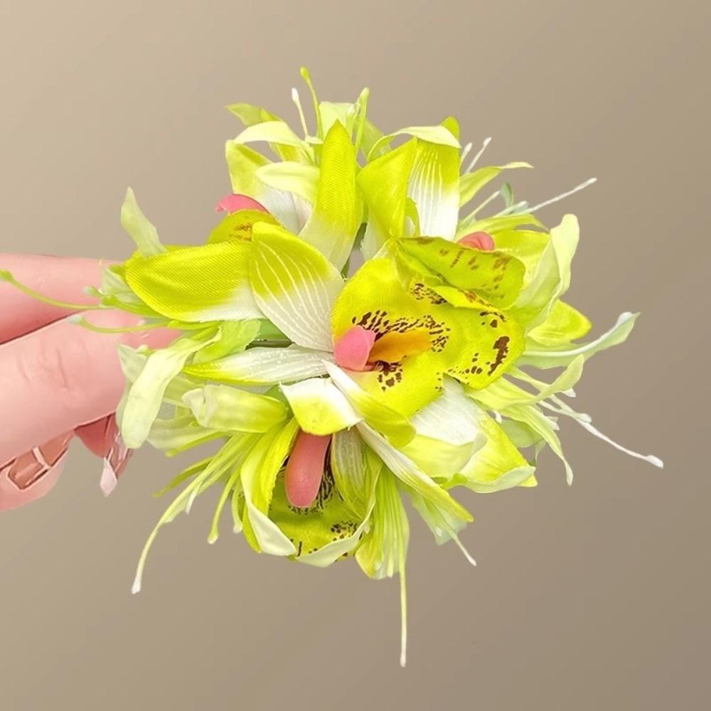 Vintage Flower Hair Clip Fabric Flower Hawaiian Duckbill Clip New Floral Hair Accessory  Wedding