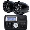 12V For Motorcycle Motorbike Audio Fm Radio Mp3 Atv Stereo Speakers Sound System