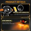 M15 2Pcs Motorcycle Auxiliary Lamp IP68 Waterproof High Brightness Aluminum Alloy DRL LED Spotlight