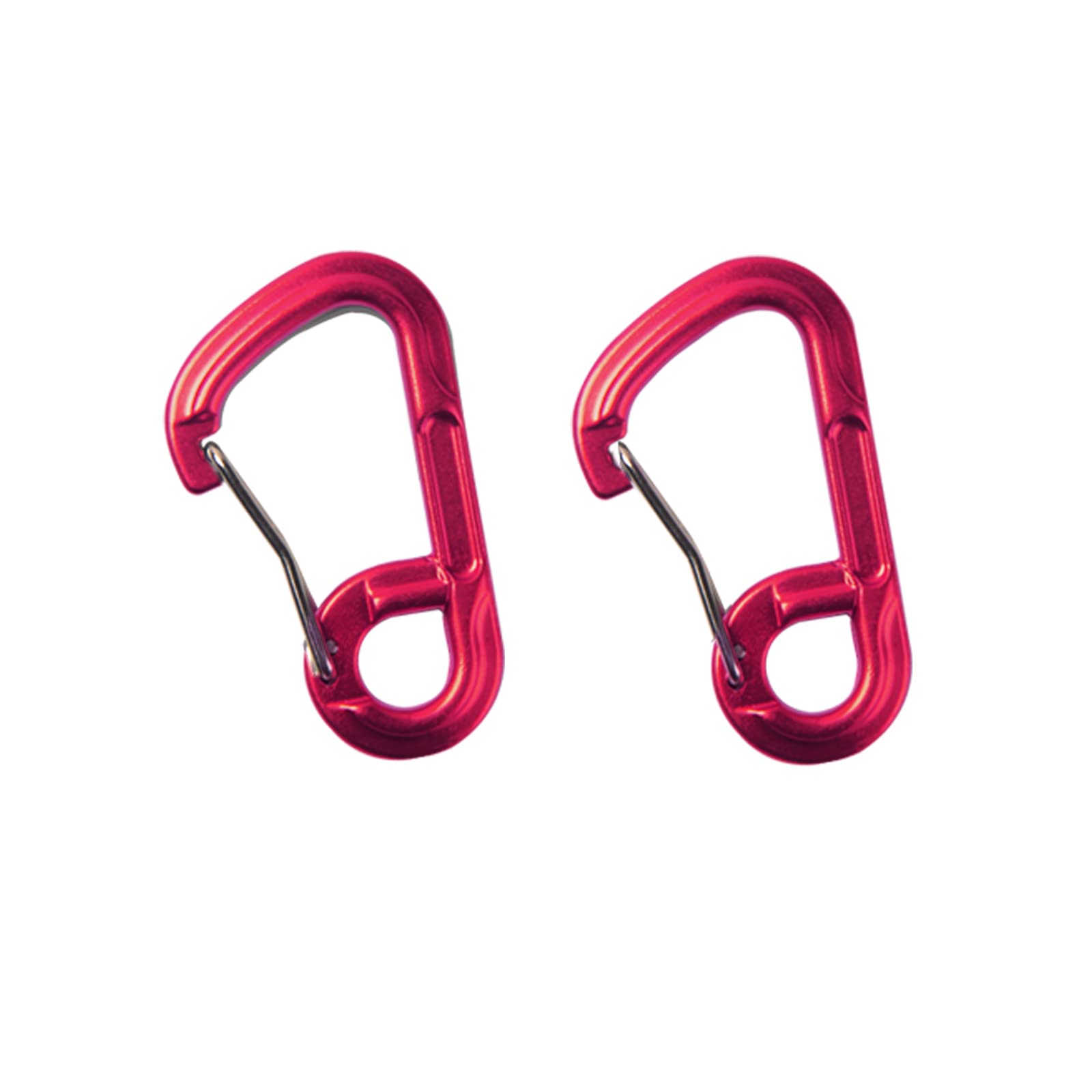 

carabiner aluminum alloy 2 pieces red color [MUNKEES] 6-shaped