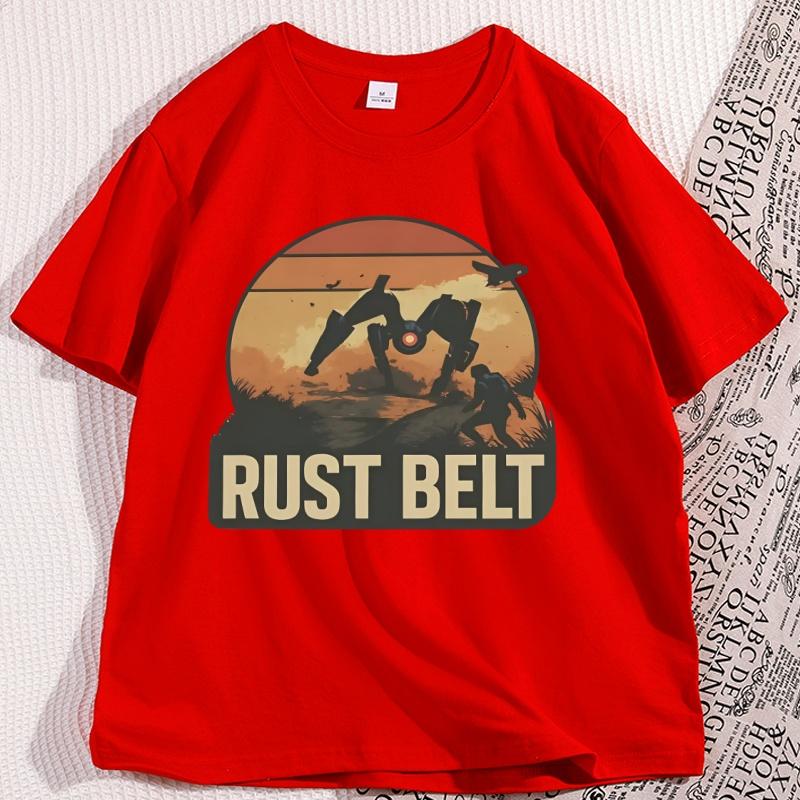 

Arc Raiders Rust Belt Футболка с коротким рукавом, круглый вырез, хлопковые футболки для взрослых, крутая повседневная футболка, футболка с коротким рукавом, классические футболки S