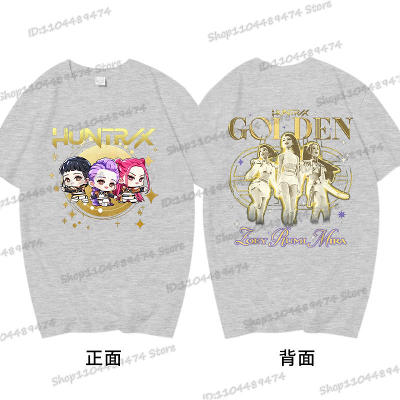 Harajuku KPop Demon Hunters Tshirts Vintage Cartoon Cotton T Shirt Hip Hop 2025 Hot Movie Tees Streetwear Women Men Tops Gifts