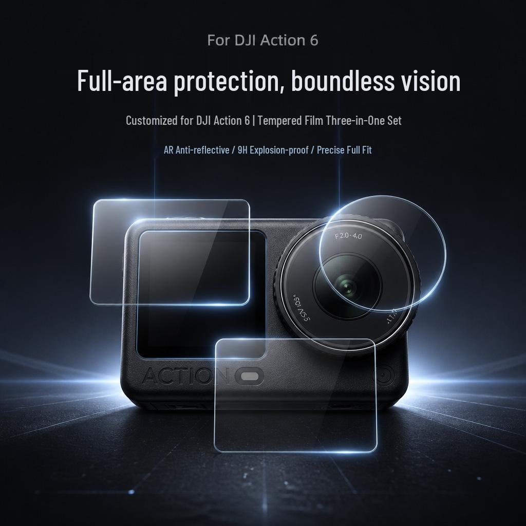 DJI Osmo Action 6 Tempered Glass Film - Explosion-proof & Anti-Fingerprint Protector
