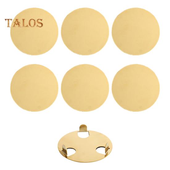 

6 шт. подставок из нержавеющей стали с держателем, современные зеркальные подставки под стаканы, круглые коврики для кофейного бара, обеденного стола 6pcs