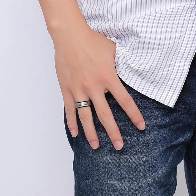 Fashion Stainless Steel Arabic Islamic Muslim Allah Rings For Men Women Muslim Religious Prayer Rings Retro Amulet Jewelry Gifts