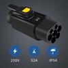 Type 2 to Type 1 EV Charger Adapter 32A Convert IEC 62196 Charger to J1772 Socket for Single-Phase Electric Cars