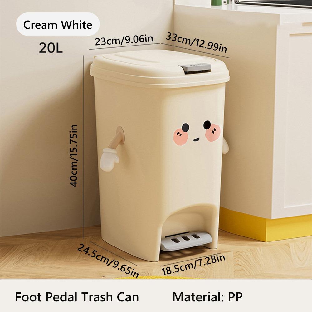 with Lid Trash Can 8/10/15/20L Waste Bin Waterproof Refuse Bin Kitchen