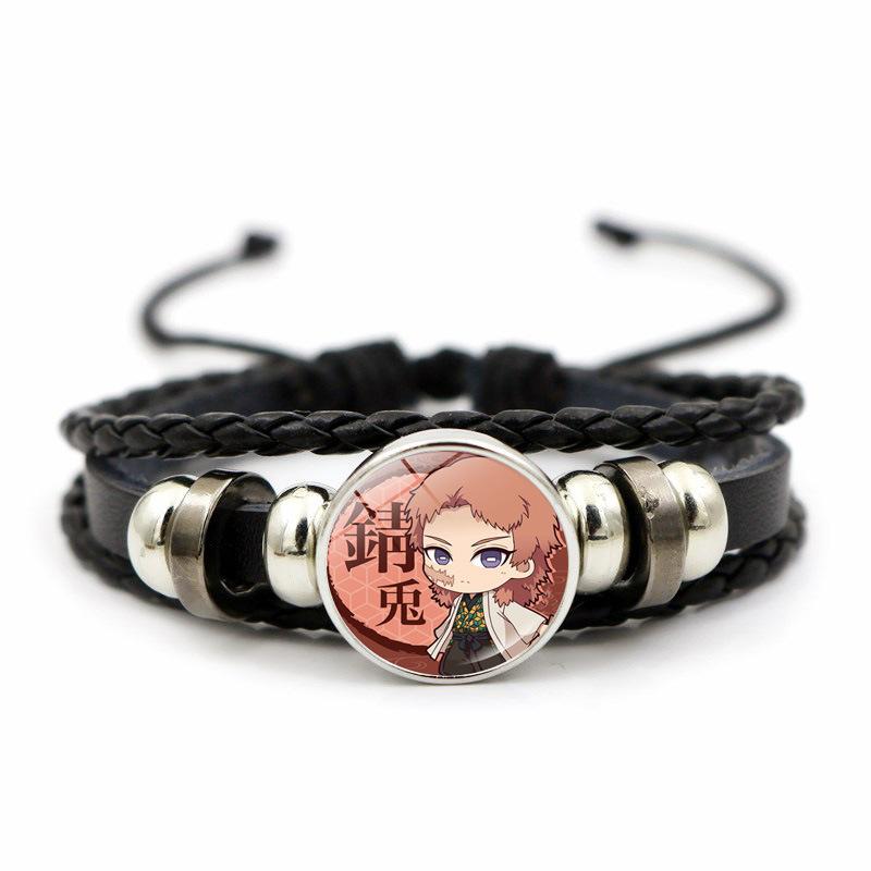Demon Slayer Figur Armbånd Tanjiro Nidouzi Inosuke Zenitsu Mini Actionfigur Kunst Foto Anheng Lærarmbånd for Fans Gave